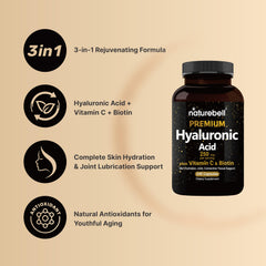 NatureBell Biotin and Vitamin C capsules ready for daily beauty and vitality.