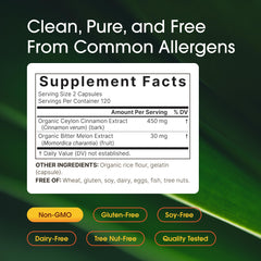 NatureBell Bitter melon capsules close up for 2 in 1 formula