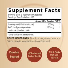 NatureBell CoQ10 with PQQ capsules close-up highlighting veggie capsules