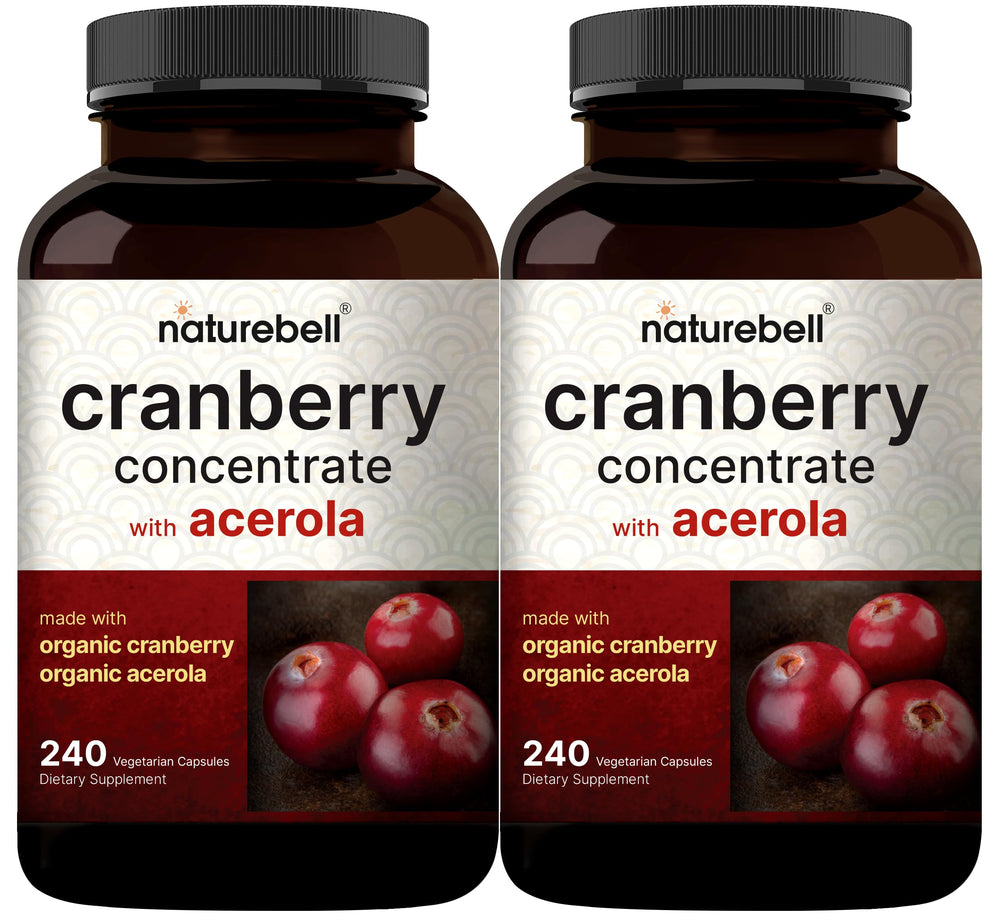 NatureBell Cranberry Pills bottle front showing two-pack convenience