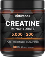 NatureBell Creatine Monohydrate Powder container; 2.2 lb bulk for lasting workouts
