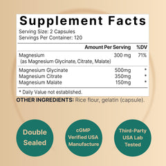 NatureBell glycinate magnesium capsules indicating gentle absorption benefits.
