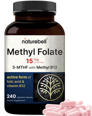 NatureBell L Methylfolate bottle front for daily energy support.