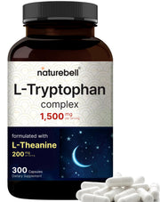 NatureBell L-Tryptophan bottle front promotes a calm daily routine