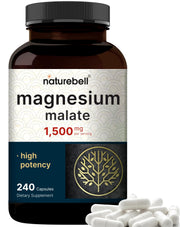 NatureBell Magnesium Malate bottle front with high-absorption formula