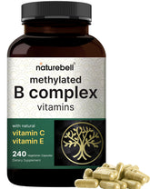 NatureBell methylated B Complex capsules in a bottle for daily immune support.