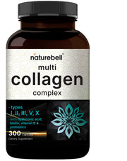 NatureBell Multi Collagen bottle front view showing 300 capsules for daily beauty support