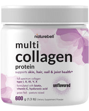 NatureBell Multi Collagen Powder bottle front for keto and paleo use.