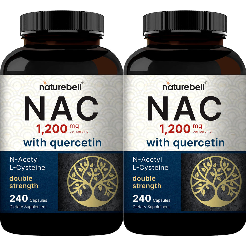 NatureBell NAC with Quercetin bottle front view for daily antioxidant support.