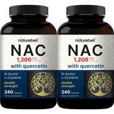 NatureBell NAC with Quercetin bottle front view for daily antioxidant support.