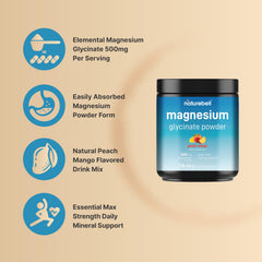 NatureBell peach mango flavored powder dissolves smoothly in liquid.