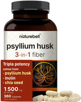 NatureBell psyllium husk bottle front for daily fiber support