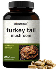 NatureBell Turkey Tail: cápsulas en frasco para bienestar diario