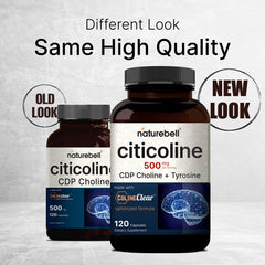 NatureBell Tyrosine capsules on package signaling daily focus support.