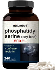 NatureBell Ultra Strength PS 500mg bottle highlights purity and easy dosing for daily cognitive support.