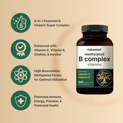 NatureBell vitamins C and E with inositol and choline for overall wellness.