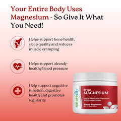 NatureCity TrueMagnesium scoop beside tub for convenient daily serving