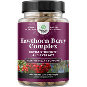 Nature's Craft Hawthorn bottle with capsules for daily heart support