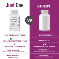 NatureGenX Just One Daily capsules swirl indicates vegan-friendly daily nutrition.