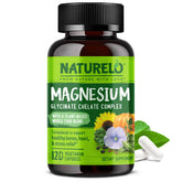 Naturelo magnesium glycinate bottle for easy daily wellness and calm support
