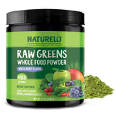 Naturelo Raw Greens Powder bottle for daily greens and convenience