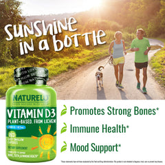 Naturelo Vitamin D3 from lichen plant-based origin supports vegan health