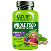 NATURELO Whole Food Multivitamin immune blend capsules for daily support.