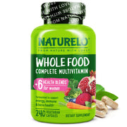 Naturelo Whole Food Multivitamin for Women bottle with capsules for daily energy and wellness