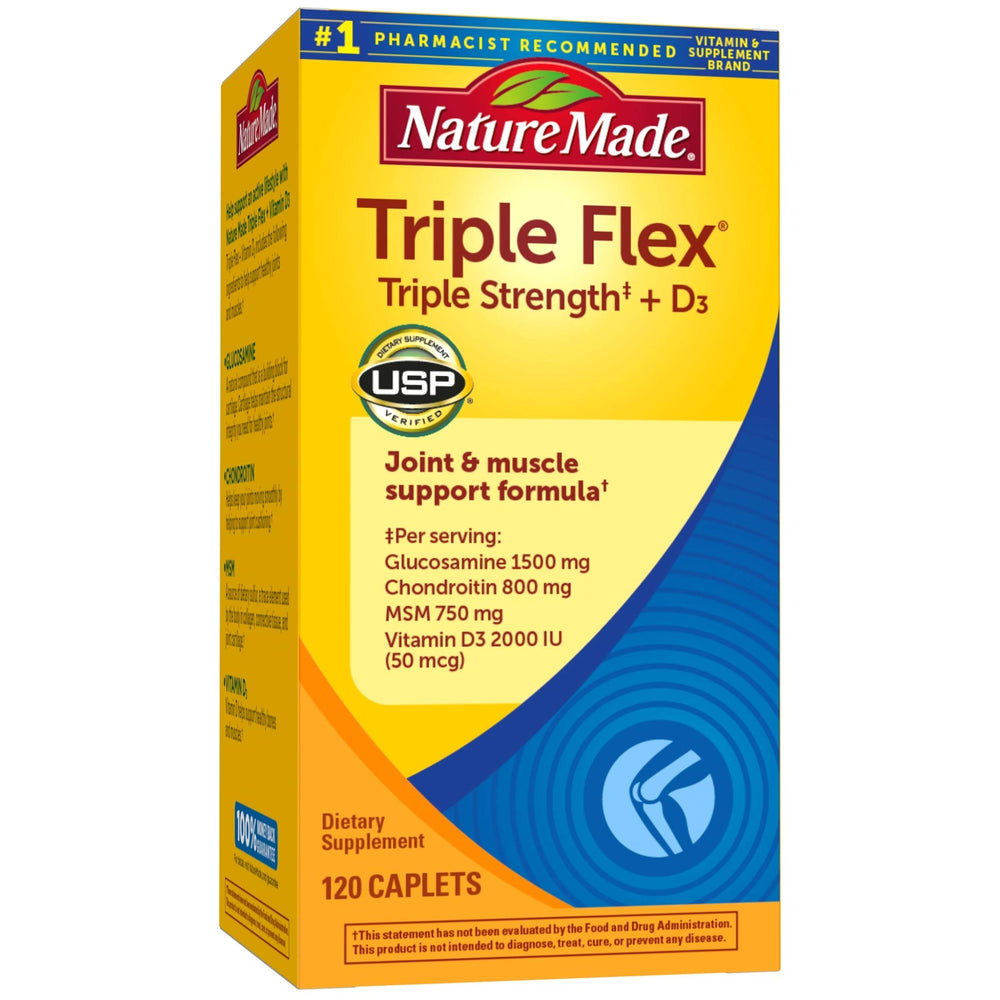 Nature Made TripleFlex caplets bottle view for joint support
