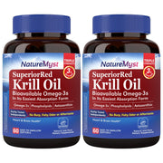 NatureMyst Krill Oil softgels bottle for convenient daily omega-3 intake.