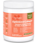 Naturenetics collagen bottle highlighting skin hydration support.