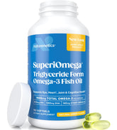 Naturenetics Triglyceride Omega-3 lemon bottle highlighting easy-to-digest softgels for eye comfort