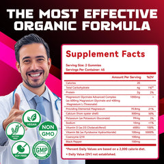 Natures Aid Magnesium Glycinate Gummies dispensing shot highlighting sugar-free pectin formula