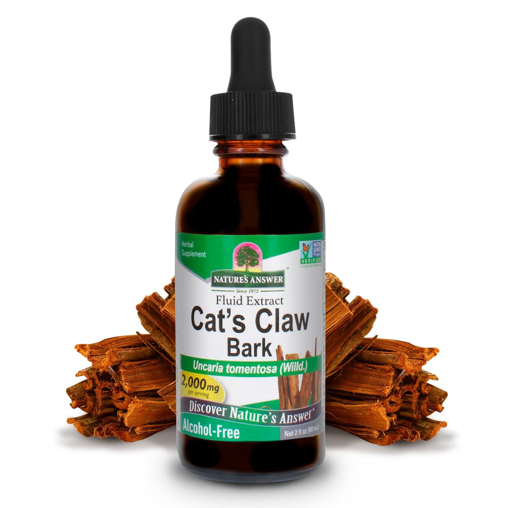 Nature's Answer Cat Claw Bark Liquid Extract bottle ready for joint and muscle support.