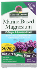 Nature's Answer marine-based magnesium bottle for easy daily supplementation, may support muscle function.