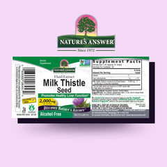 Milk Thistle extract dropper from Nature's Answer, ready for quick absorption.