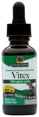 Nature's Answer Vitex Berry bottle label shows alcohol-free formula supporting hormonal balance