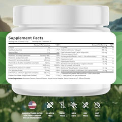 HairVive apple pie powder mixing in water for quick consumption