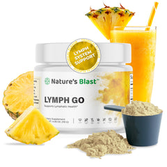 Nature's Blast Lymph Go bottle front for daily lymph support.