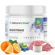 NATURES BLAST SightMax bottle front with Berry Rush flavor for daily eye support.