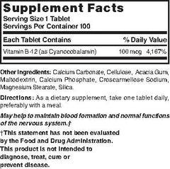 Nature's Blend NAT B Vitamin B-12 TB packaging view for easy daily routine.