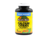 Nature's Blend Calcium Citrate with D3 bottle shows daily tablets for bone support