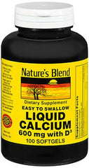 Nature's Blend liquid calcium bottle with D3 for easy-to-swallow daily bone support