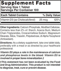 Nature's Blend NAT B Vitamin D3 TB 1000IU bottle on shelf, convenient daily supplement.