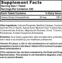 Nature's Blend Vitamin D3 1000 IU label shows gluten-free, preservative-free formula.
