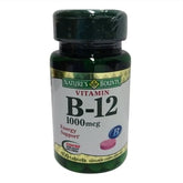 Nature's Bounty B-12 1000 mcg tablets in bottle for daily energy support