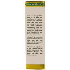 Nature's Bounty B-12 liquid spill-free pour illustration