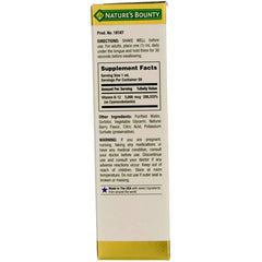 Nature's Bounty B-12 bottle label highlighting daily values