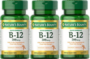 Nature's Bounty B-12 disolución rápida frente, apoyo a la vitalidad diaria