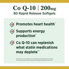 Nature's Bounty CoQ-10 softgels texture close-up reveals smooth capsules and gentle release.